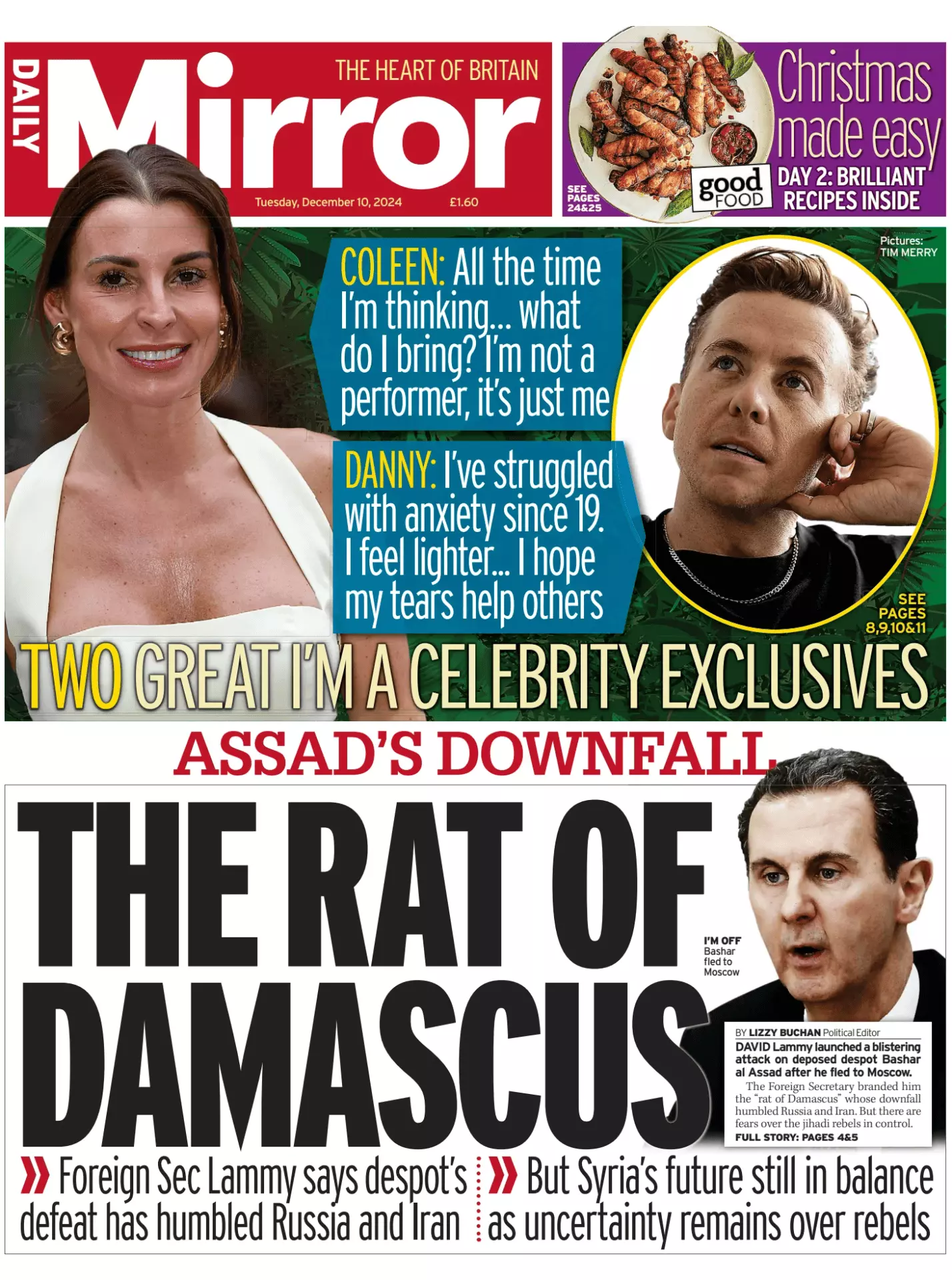 Prima-pagina-Daily Mirror-edizione-di-oggi-10-12-2024